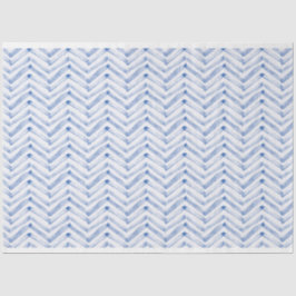Blaues Zickzack Muster Seidenpapier