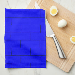 Blaues Ziegel-Design Geschirrtuch