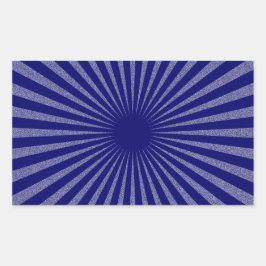 Blaues Ziel: Rechteckiger Aufkleber