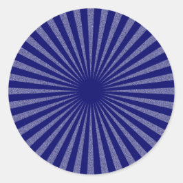 Blaues Ziel: Runder Aufkleber