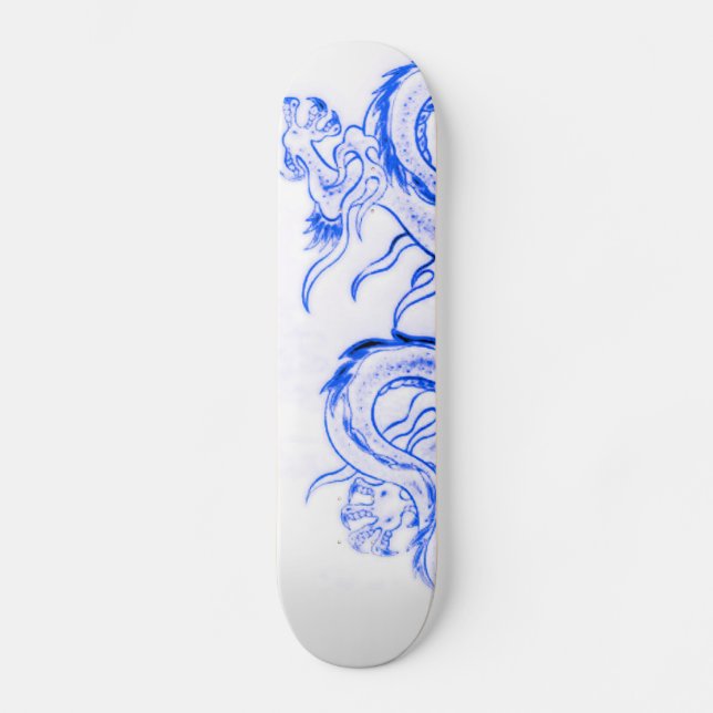 Blaues Zircon-Drache-Teil 1 Skateboard (Vorderseite)