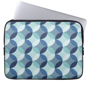 Blaues Zirkularmuster Laptopschutzhülle