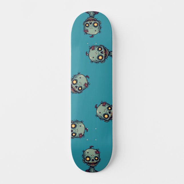 Blaues Zombie-Motiv Skateboard (Vorderseite)