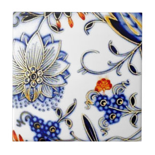 Blaues Zwiebelmuster Vintage-China-Teller-Muster Fliese