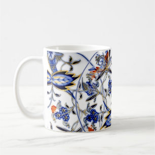 Blaues Zwiebelmuster Vintage Porzellanmuster Tasse