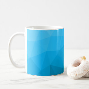 Blaues zyangradientengeometrisches Messprofil Drei Kaffeetasse