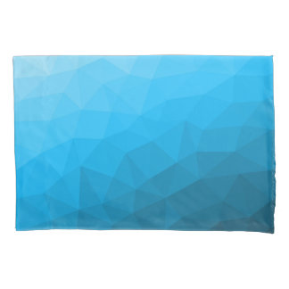 Blaues zyangradientengeometrisches Messprofil Drei Kissenbezug