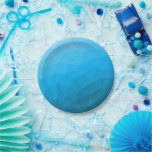 Blaues zyangradientengeometrisches Messprofil Drei Pappteller<br><div class="desc">Dreieck geometrische Masche mit dunkelblauem Ober-Farbverlauf,  Muster,  Ober,  Masche,  Dreiecke,  Geometrie,  Gefälle,  cool,  Dreieck,  hell,  blau,  cyan</div>