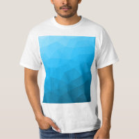 Blaues zyangradientengeometrisches Messprofil Drei