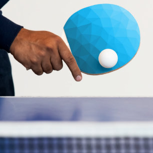 Blaues zyangradientengeometrisches Messprofil Drei Tischtennis Schläger