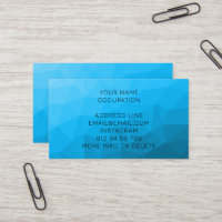 Blaues zyangradientengeometrisches Messprofil Drei