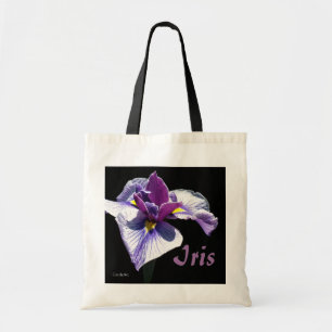 Blaueste lila Iris Tragetasche