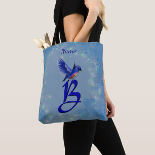 Blauevogel-Monogramm Anfangsbuchstabe B Personalis