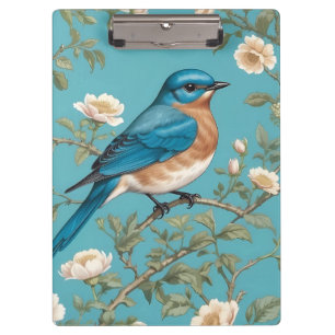Blauevogel William Morris Inspiriert Türkis Klemmbrett
