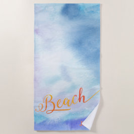 Blaufarbenmonogramm Strandtuch