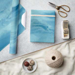 Blaufarbiges Farbpapier zum Abziehen des Wassers Geschenkpapier