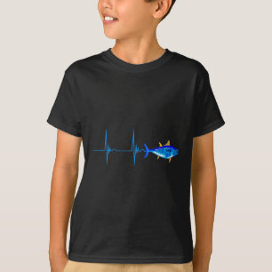 Blauflossenthunfisch Heartbeat Ekg Pulseline Deep  T-Shirt