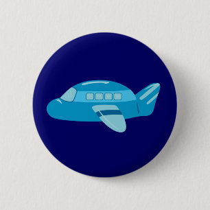 Blauflugzeug Button