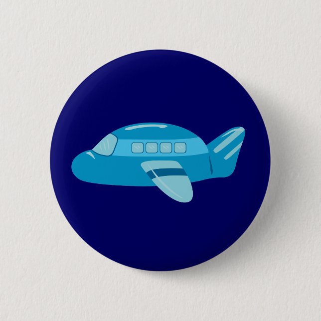 Blauflugzeug Button (Vorderseite)