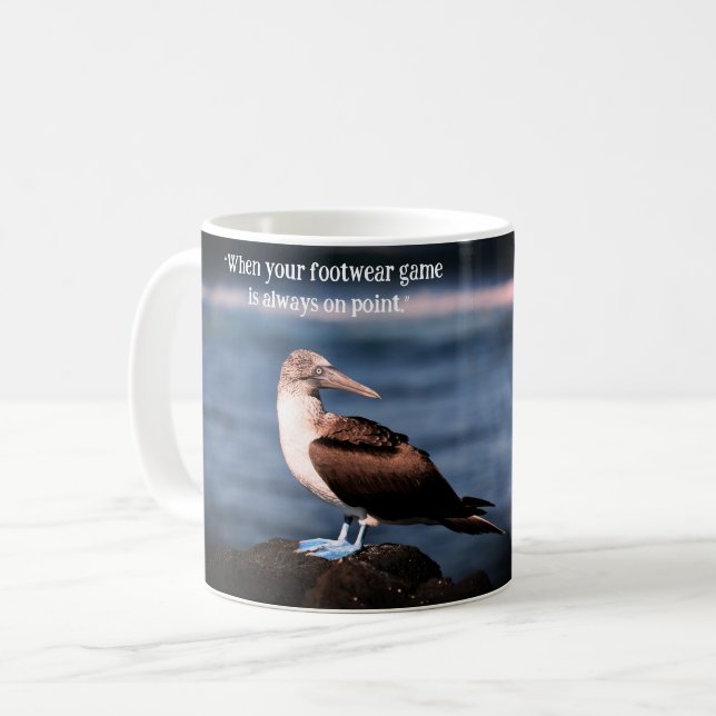 Blaufüßiger Stiefelvogel, der cool aussieht Kaffeetasse (Vorderseite Links)