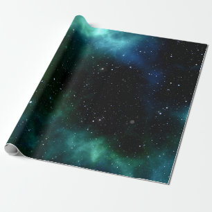 Blaugalaxie Geschenkpapier