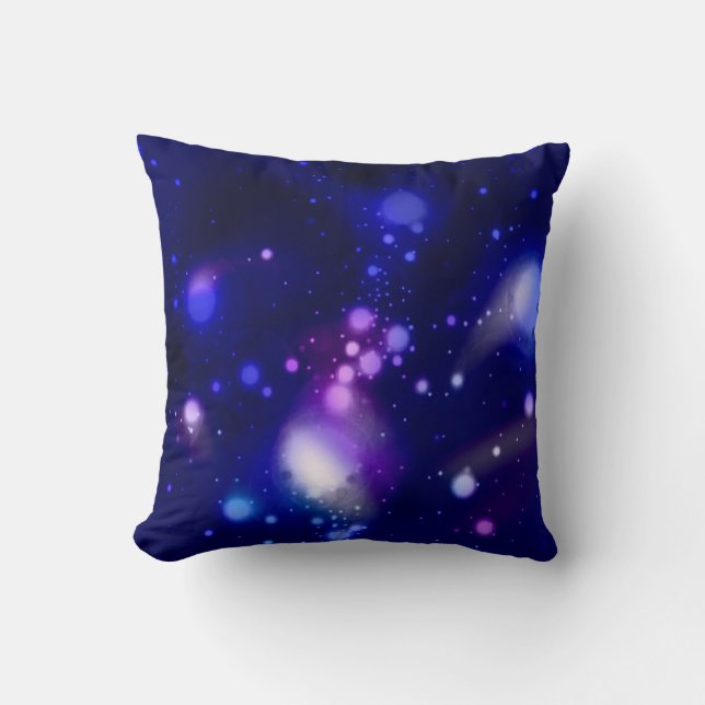 Blaugalaxie Kissen (Vorderseite)