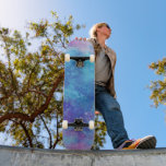 Blaugalaxie Skateboard<br><div class="desc">Blue and purple galaxy skateboard with stars.</div>