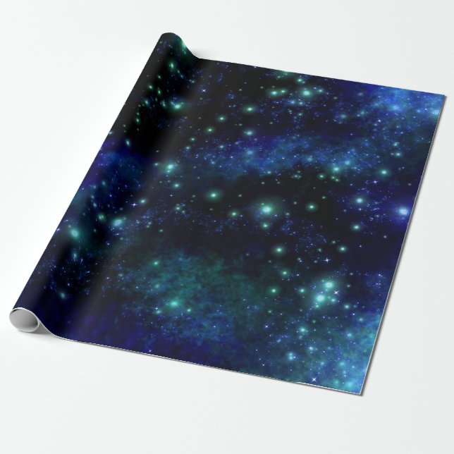 Blaugalaxie Wrapping Paper Geschenkpapier (Ungerollt)