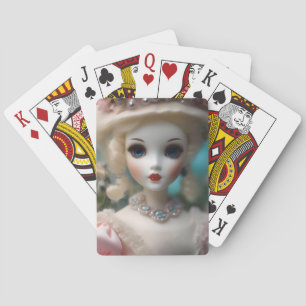Blaugäugige Vintage-Puppe, Spielkarten