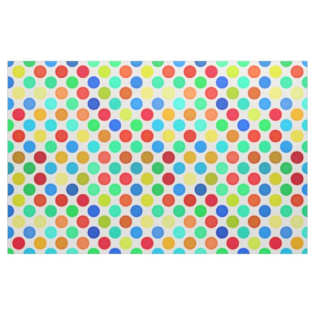 Blaugelb-grünes Polka-Punktmuster Stoff (Fat Quarter (45,7 x 55,9 cm))