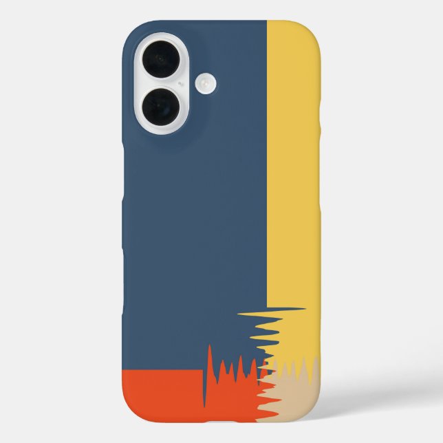 Blaugelbe Creme Case-Mate iPhone Hülle (Rückseite)