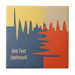 Blaugelbe Creme Fliese