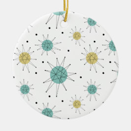 Blaugelbe Franziskaner Sternexplosion Mitte Jahrhu Keramik Ornament