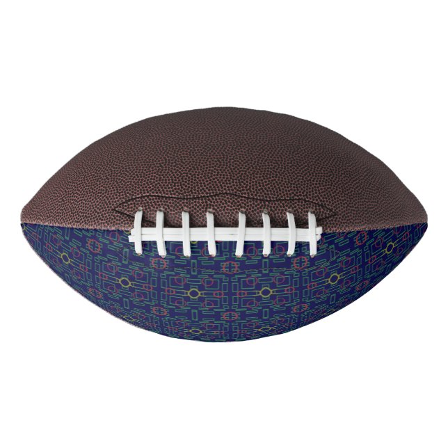 Blaugelbe Ovale Football (Vorderseite)