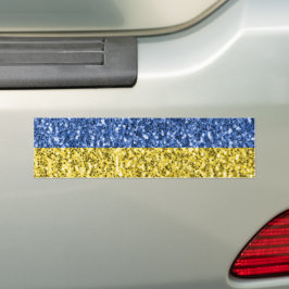 Blaugelbe ukrainische Flagge Glitzer Imitate Glitz Autoaufkleber