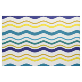 Blaugelbe Waves Stoff