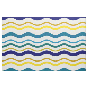 Blaugelbe Waves Stoff