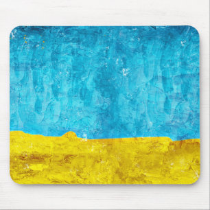 Blaugelber Hintergrund Mousepad