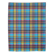 Blaugelber Tartan
