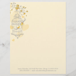 Blaugelber Vogelkäfig Briefkopf