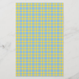 Blaugelbes Karomuster Briefpapier