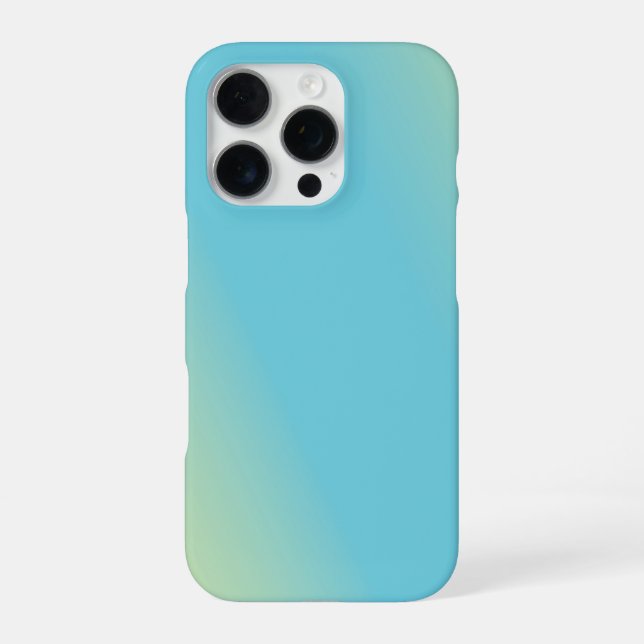 Blaugelbgrün-Verlauf iPhone Hülle (Rückseite)