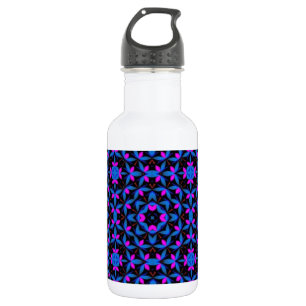 blaugeometrisches Muster Trinkflasche