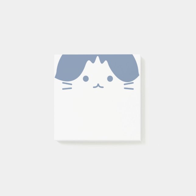 Blaugesichtkatze Post-it Klebezettel (Vorderseite)
