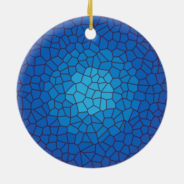 Blaugestanztes Glas > Weihnachtsdekoration Keramik Ornament (Hinten)