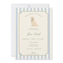 Blaugestreifte Golden Retriever Babyparty