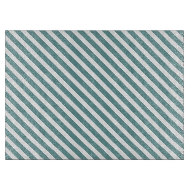 Blaugestreifte Schneidplatte Schneidebrett (Vorderseite)