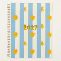 Blaugestreifter Sonnenstrahl-Planer 2027