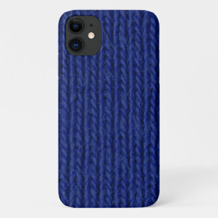 Blaugestrickte Wolle nah Case-Mate iPhone Hülle