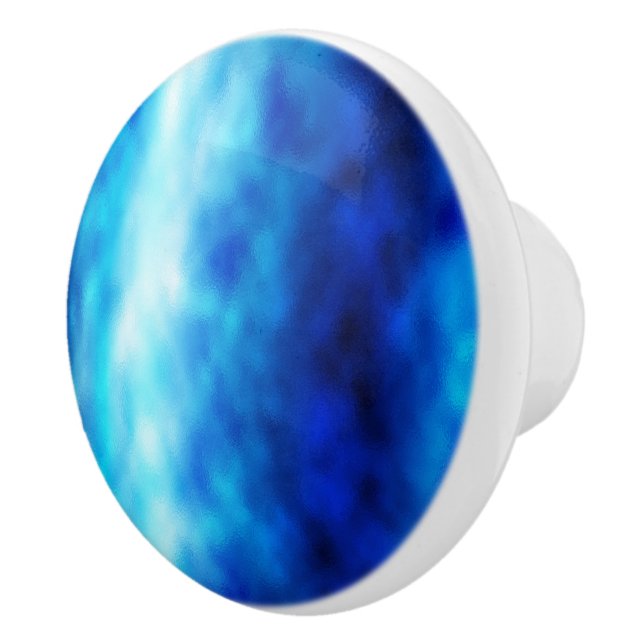 Blauglas Keramikknauf (Rechts)